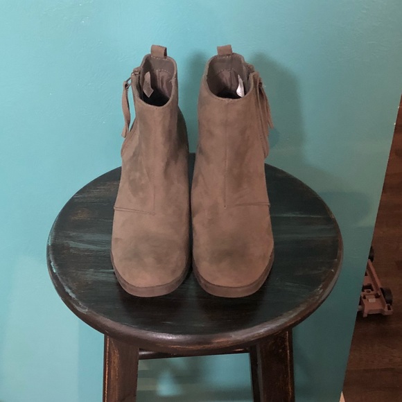 Grey Suede Booties - Picture 3 of 8